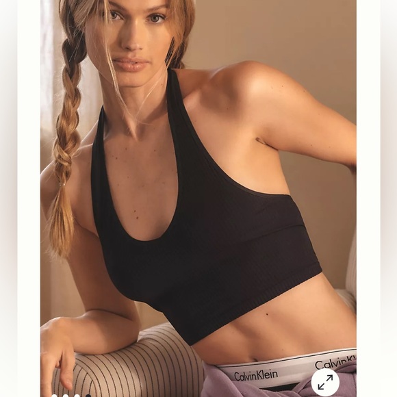 Anthropologie Tops - Anthro halter xxs THE REEGAN SEAMLESS HALTER RIBBED CROPPED TANK sz xxs/xs NWT